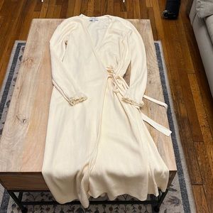 & Other Stories Cream Wrap dress, small